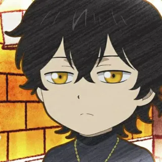 💛 Anime, Menino, Desenho animado, Personagem, Mangá, Retrato, Ilustração telegram sticker