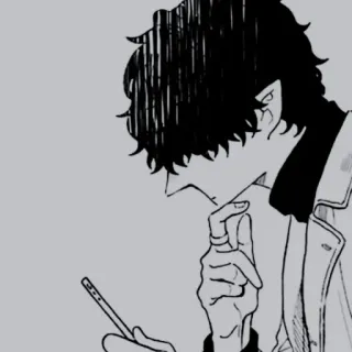 👁‍🗨 animé, personnage, portrait, manga, téléphone telegram sticker
