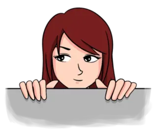 🙄 cartone animato, donna, ritratto, illustrazione, adesivo whatsapp sticker