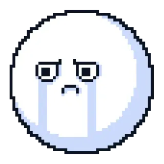 😭 crying, sad, pixel art, emotion, cartoon, emoji telegram sticker