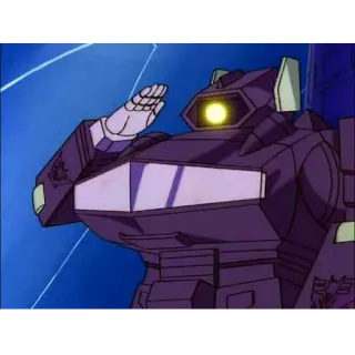 👏 Shockwave Transformers robot, cartone animato, Decepticon, saluto, fantascienza whatsapp sticker