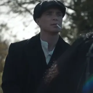 🚬 Thomas Shelby Peaky Blinders tv show, drama, England, gang, cigarette, hat telegram sticker