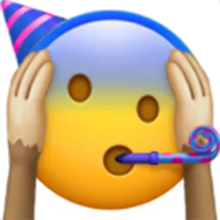 🥳 party, emoji, celebration, surprise, fun whatsapp sticker