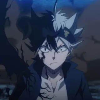 🖤 Asta Black Clover anime, shonen, magic, fantasy, character, Asta, Black Clover telegram sticker