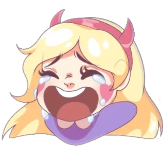 😂 menangis, kartun, sedih, air mata, tanduk iblis, kawaii, emosi telegram sticker