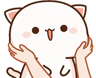 🤗 gato, lindo, kawaii, animal, dibujo animado, pegatina, feliz telegram sticker