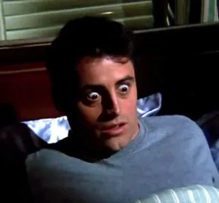 😳 Joey Tribbiani Friends Joey, Friends, serie tv, Matt LeBlanc, impactado whatsapp sticker