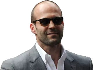 😏 Jason Statham attore, calvo, occhiali da sole, celebrità, uomo telegram sticker