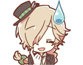 😅 Аниме, Чиби, Милый, Пот, Нервный, Манга telegram sticker