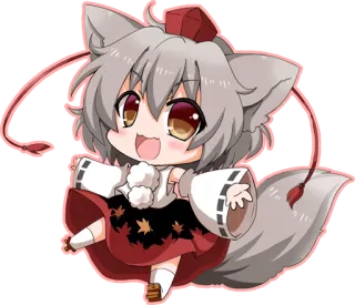 😄 chibi, cute, anime, animal ears, kawaii, cartoon telegram sticker