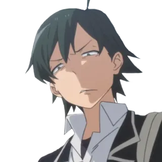 😠 Hachiman Hikigaya My Teen Romantic Comedy SNAFU Anime, Personagem, Hachiman Hikigaya, SNAFU, Oregairu telegram sticker