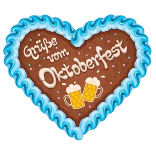 💙 Grüße vom Oktoberfest oktoberfest, birra, cuore, germania, saluto telegram sticker
