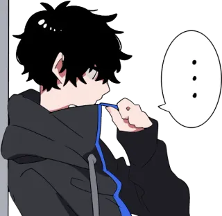 😶 ... Anime, Phim hoạt hình, Manga, Nhân vật, Áo hoodie, Hộp thoại telegram sticker