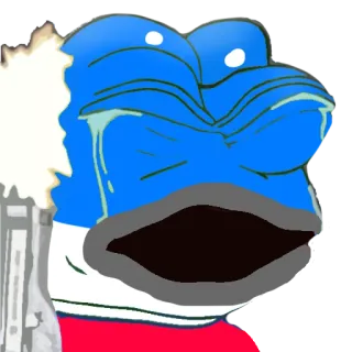 😡 Pepe the Frog pepe, grenouille, mème, pleure, feelsbadman, triste telegram sticker