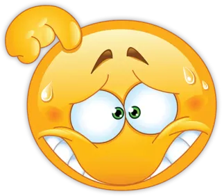 😅 emoji, thinking, confused, questioning, sweating, worried, unsure telegram sticker