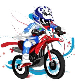 😎 Motocross, Moto, Course, Motard, Sports extrêmes whatsapp sticker