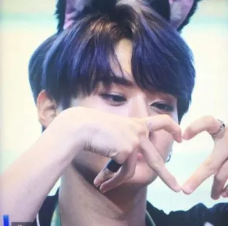❤️‍🔥 man, heart, love, ears, purple hair telegram sticker