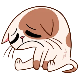 😭 chat, triste, chaton, dessin animé, animal, mignon, animal de compagnie whatsapp sticker