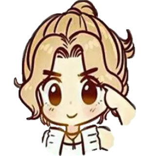 🙂 Мультфильм, Персонаж, Милый, Чиби, Иллюстрация, Рисунок telegram sticker