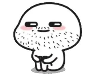 😒 Cartoon, Emoji, Personage, Grappig, Schattig, Baard telegram sticker