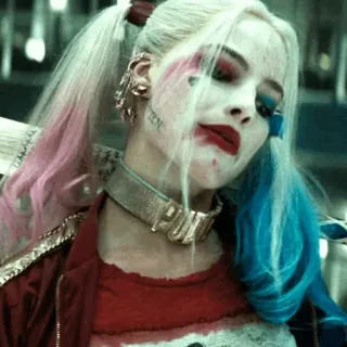 😕 Harley Quinn Suicide Squad PUDDIN harley quinn, margot robbie, dc comics, escuadrón suicida, puddin, villano, personaje de cómic telegram sticker