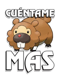 😏 Bidoof Pokémon CUÉNTAME MÁS pokemon, bidoof, erzähl mir mehr, erzähl mir mehr, tier, cartoon, videospiel, spanisch whatsapp sticker