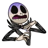 😨 Jack Skellington The Nightmare Before Christmas Jack Skellington, Nightmare Before Christmas, Disney, cartoon, Halloween whatsapp sticker