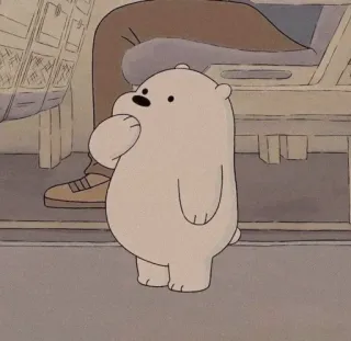 🧊 Ice Bear We Bare Bears ours, dessin animé, mignon, ours polaire, animal telegram sticker
