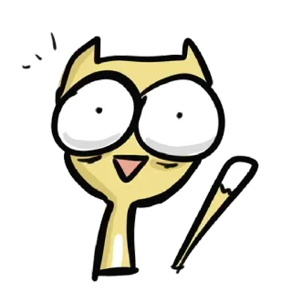 😯 gato, adesivo, desenho animado, animal, engraçado, fofo whatsapp sticker