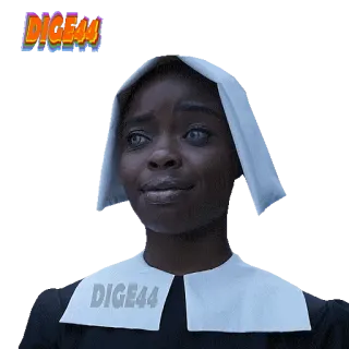 😆 DIGE44 mulher, freira, retrato, chapéu, rosto telegram sticker