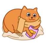 Bubo the Scarfcat telegram stickers