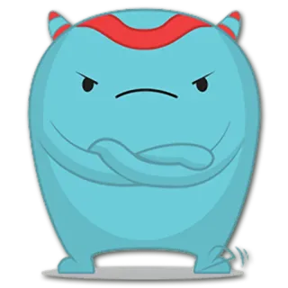 😠 괴물, 만화, 화난, 일러스트, 귀여운, 캐릭터, 애니메이션 telegram sticker