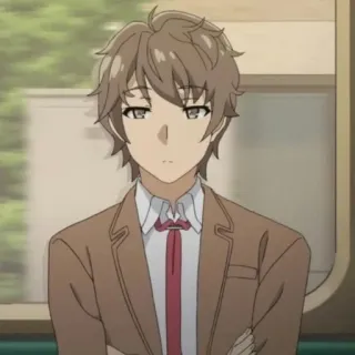 🌟 Sakuta Azusagawa Rascal Does Not Dream of Bunny Girl Senpai Anime, Junge, Charakter, Schuluniform, Japanische Animation telegram sticker