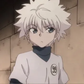 🤨 Killua Hunter x Hunter อนิเมะ, ตัวละคร, คิรัวร์, Hunter x Hunter, การ์ตูน telegram sticker