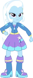 👊 Trixie Lulamoon My Little Pony: Equestria Girls My Little Pony, Equestria Girls, Trixie Lulamoon, Cartoon, Mädchen, animiert telegram sticker