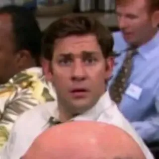 😦 Jim Halpert The Office jim, halpert, bureau, série, choqué telegram sticker