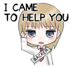 💻 I CAME TO HELP YOU Anime, Cartoon, Hilfe, Sticker, Unterstützer telegram sticker