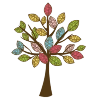 🍃 树, 自然, 彩色, 叶子, 绘画 telegram sticker
