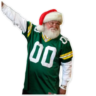 🎉 santa claus, green bay packers, sepak bola amerika, natal, santa, packers, nfl, olahraga whatsapp sticker