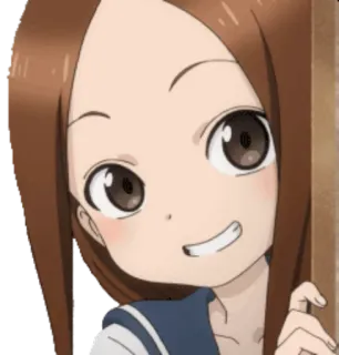 😄 Takagi Teasing Master Takagi-san Anime, Takagi, fofa, garota telegram sticker
