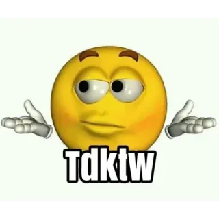 🤔 Tdktw Emoji, Schouderophalen, Vraag, Handen, Geel telegram sticker