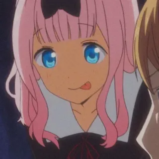 😋 Chika Fujiwara Kaguya-sama: Love Is War anime, chika, kaguya-sama, love is war, cute, pink hair, girl telegram sticker