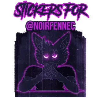 ⚫️ STICKERS FOR
@NOIRFENNEC sticker, kunst, fennek, noirfennec telegram sticker