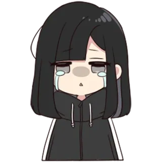 😭 Anime, Triste, Piangere, Emozionale, Manga, Ragazza telegram sticker