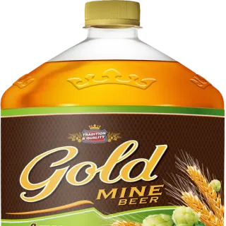 🍺 Gold MINE BEER cerveza, oro, mina, lúpulo, trigo, alcohol telegram sticker