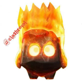 😡 @clashroyal クラッシュロイヤル, キャラクター, 火, ステッカー telegram sticker