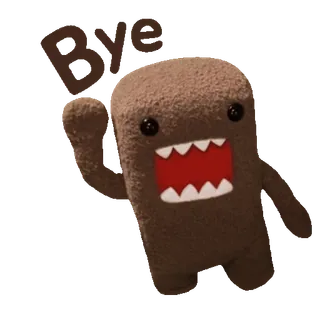 💬 Domo Bye 도모, 바이, 카와이, 귀여운, 괴물 telegram sticker