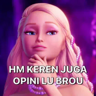 ❤️ Barbie HM KEREN JUGA
OPINI LU BROU Barbie, Opinia, Meme, Śmieszne whatsapp sticker