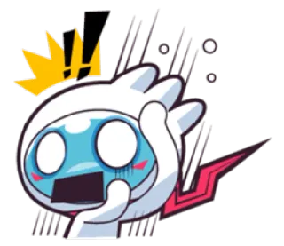 😱 kartun, terkejut, kaget, anime, putih, karakter, emoji telegram sticker