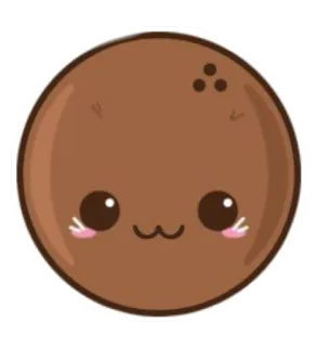 ☺️ coconut, cute, kawaii, sticker telegram sticker